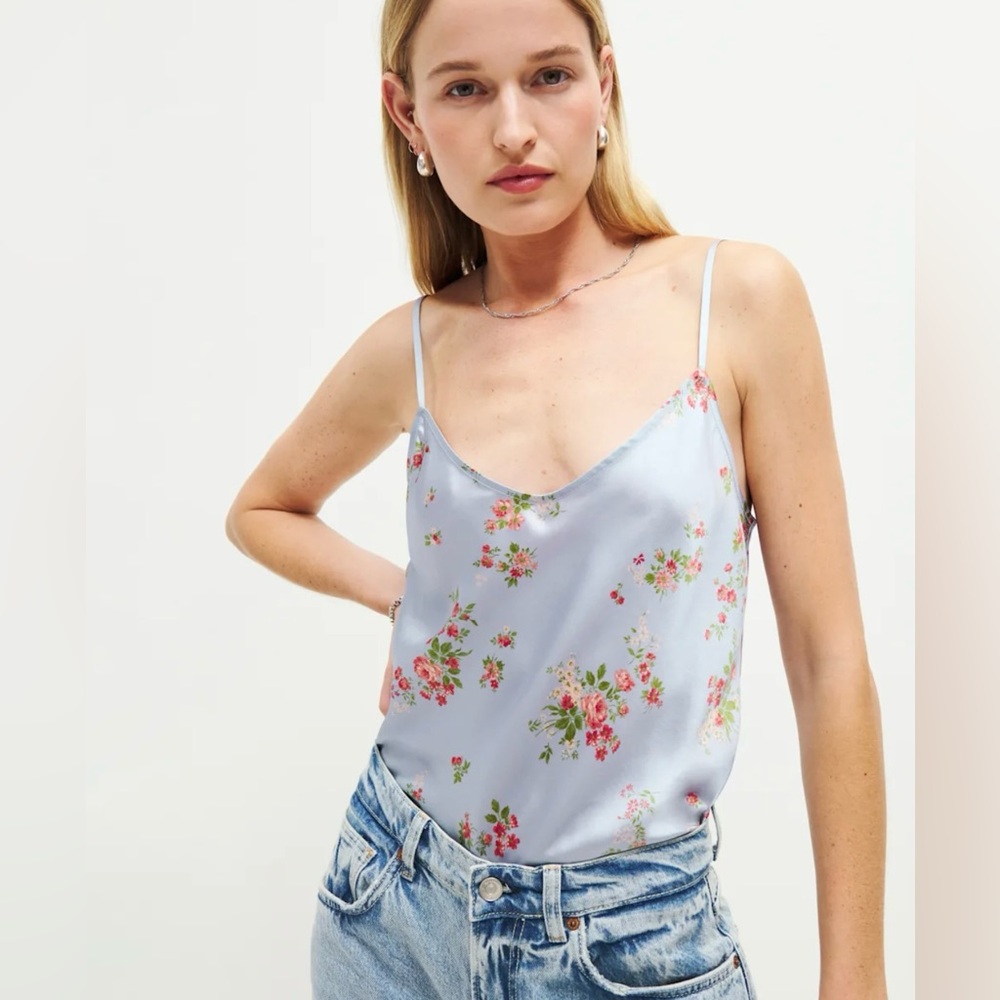 NWT Reformation Sofia Silk Top